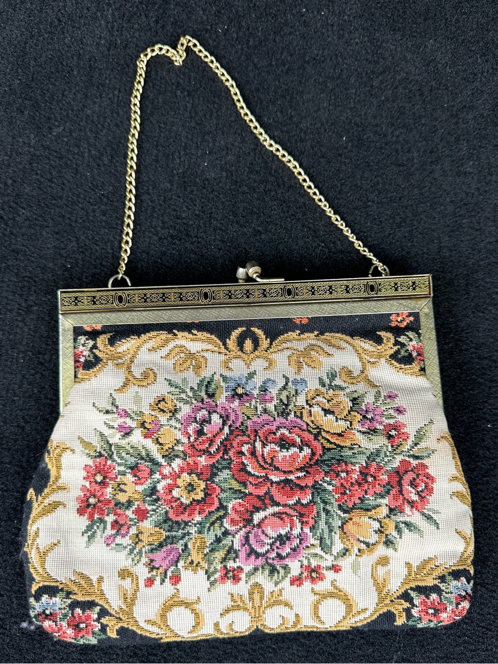 Vintage 1950s Tapestry Purse
